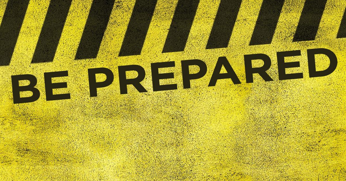 Be Prepared Sign