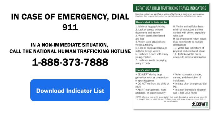 Human Trafficking Indicator List