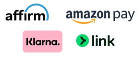 Affirm, Amazon Pay, Klarna, Link Affirm, Amazon Pay, Klarna, Link